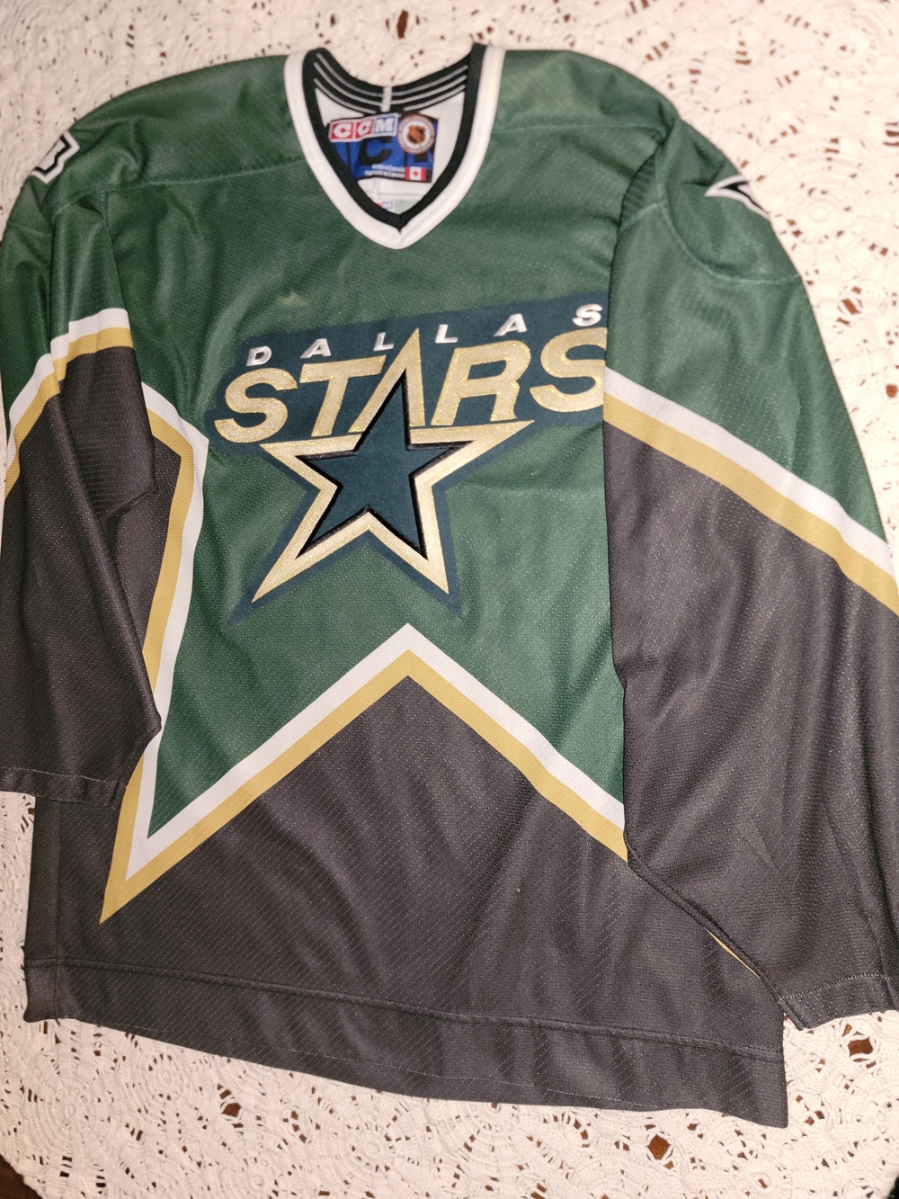 CCM Dallas Stars Green & Black Mens Hockey Jersey